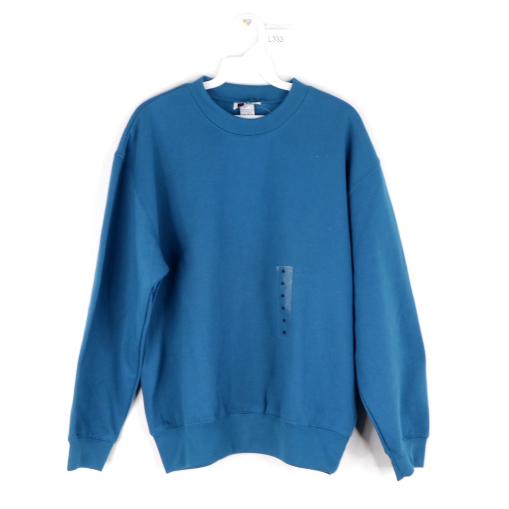 NOS Vintage Blank Crewneck Sweatshirt Aqua Blue